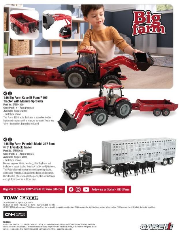 Tracteur Miniature ERTL - National Farm Toy Museum 2024 - WHITE 4-210 4WD Avec Jumelés - Échelle 1/32
